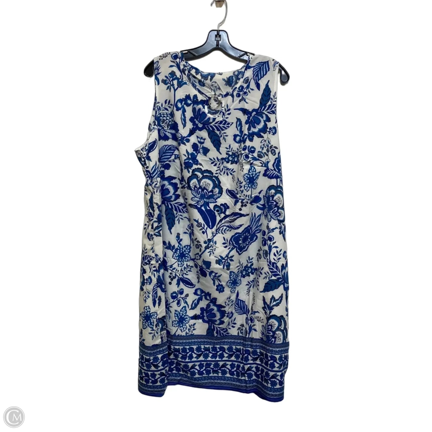 Dress Casual Short By Shein In Blue & White, Size: 2x
