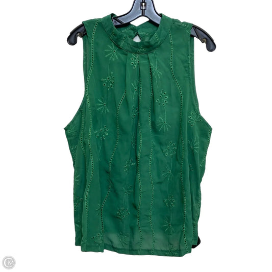 Top Sleeveless By Shein In Green, Size: 3x