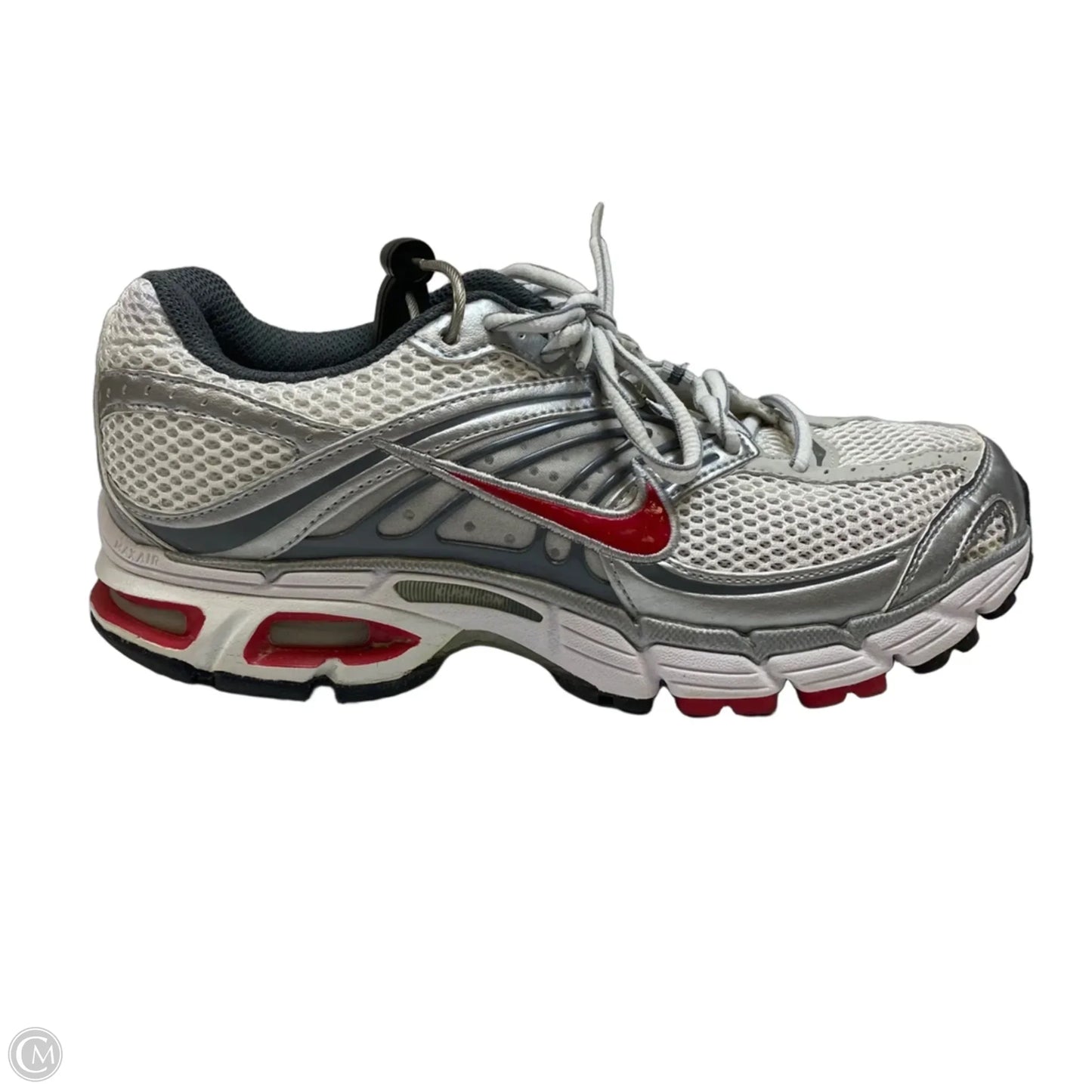 Shoes Athletic By Nike In Silver & White, Size: 8.5