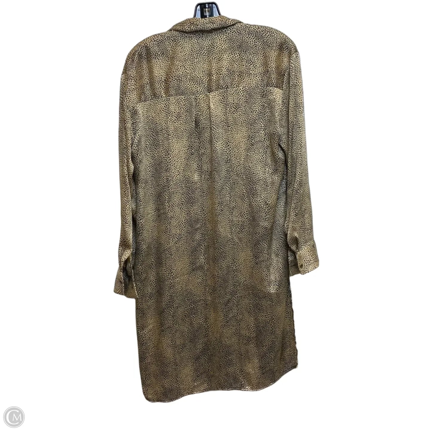 Dress Casual Midi By Zara In Black & Cream, Size: M