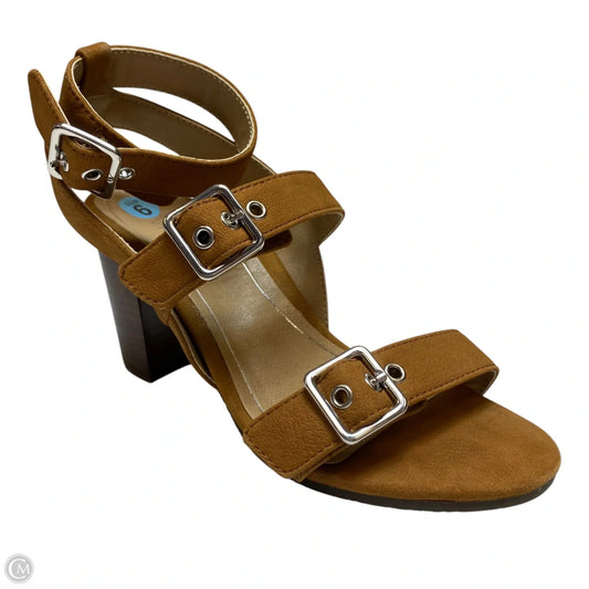 Sandals Heels Block By Vionic In Brown, Size: 6