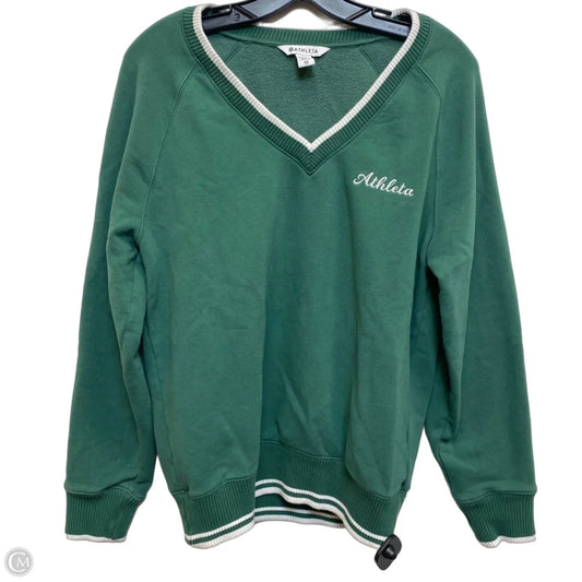 Athletic Sweatshirt Crewneck By Athleta In Green, Size: Xs