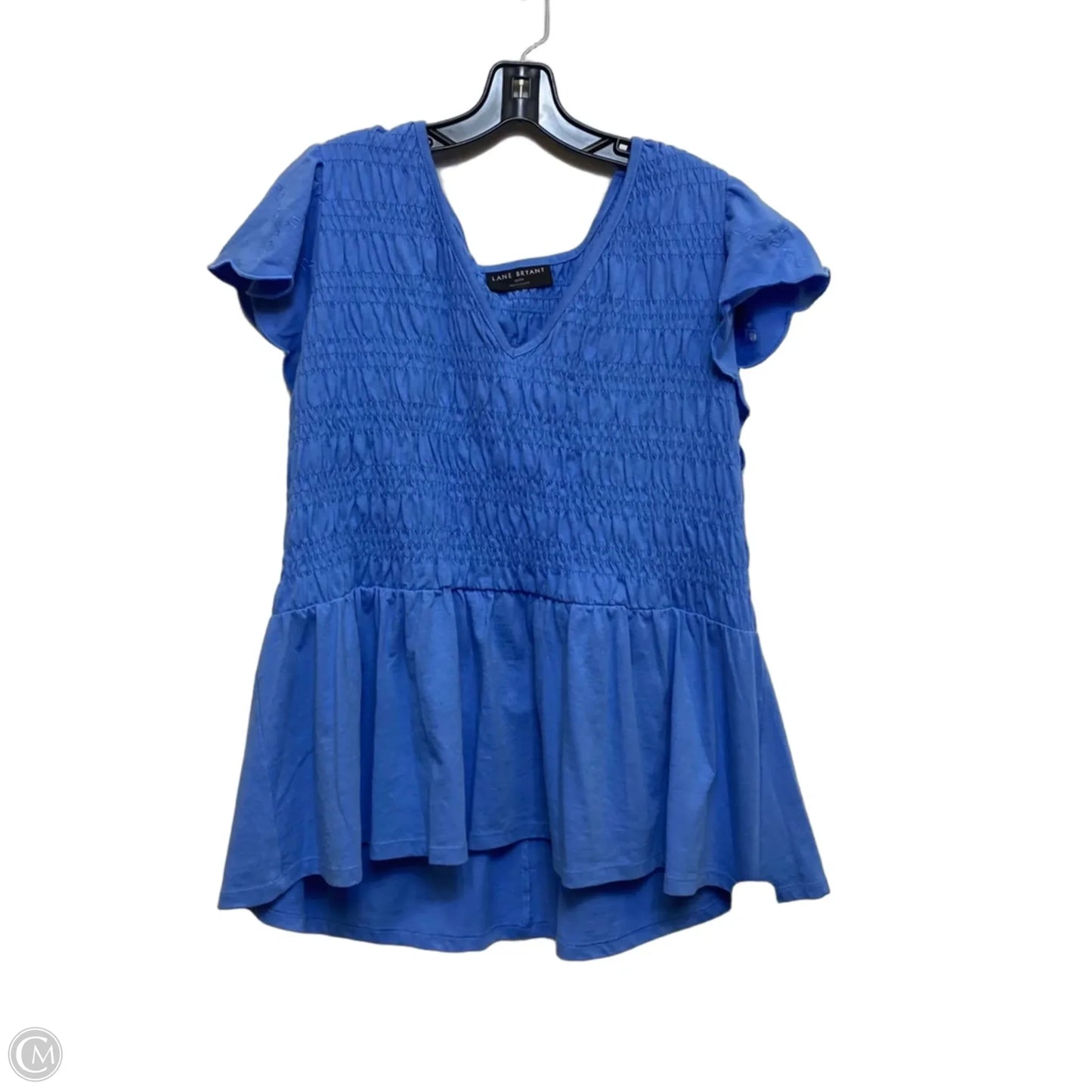 Top Short Sleeve By Lane Bryant In Blue, Size: 3x