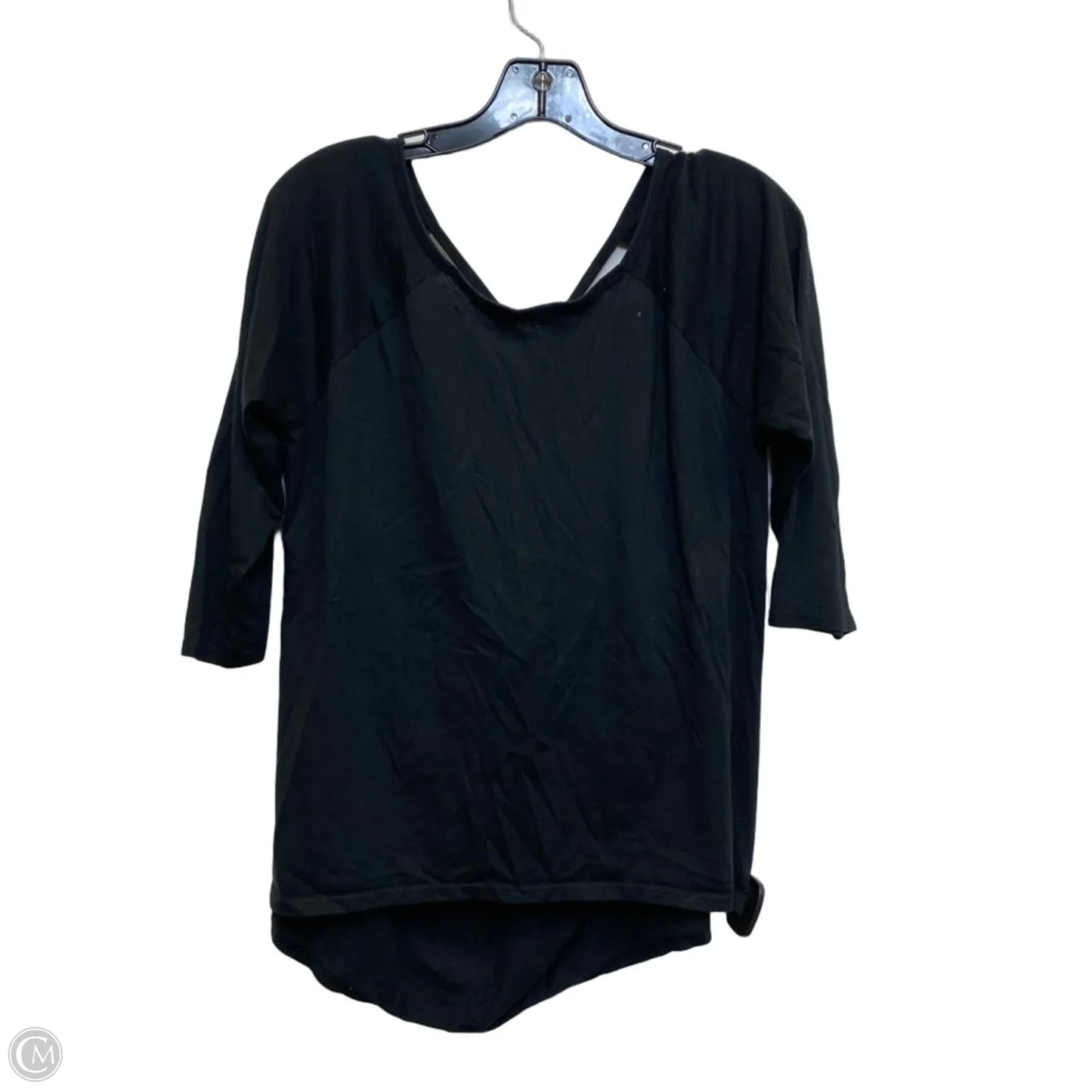 Athletic Top Long Sleeve Crewneck By Fabletics In Black, Size: M