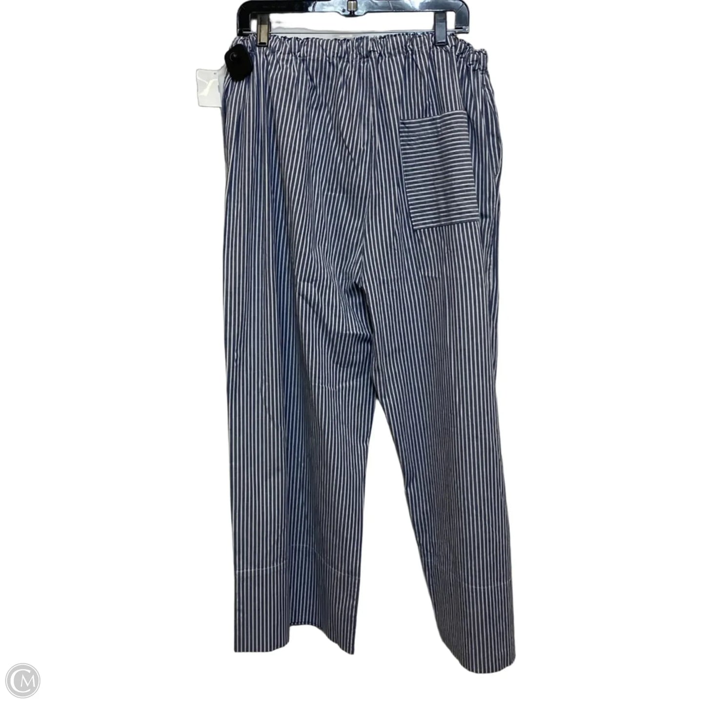 Pants Cropped By stylive In Blue & White, Size: 2x