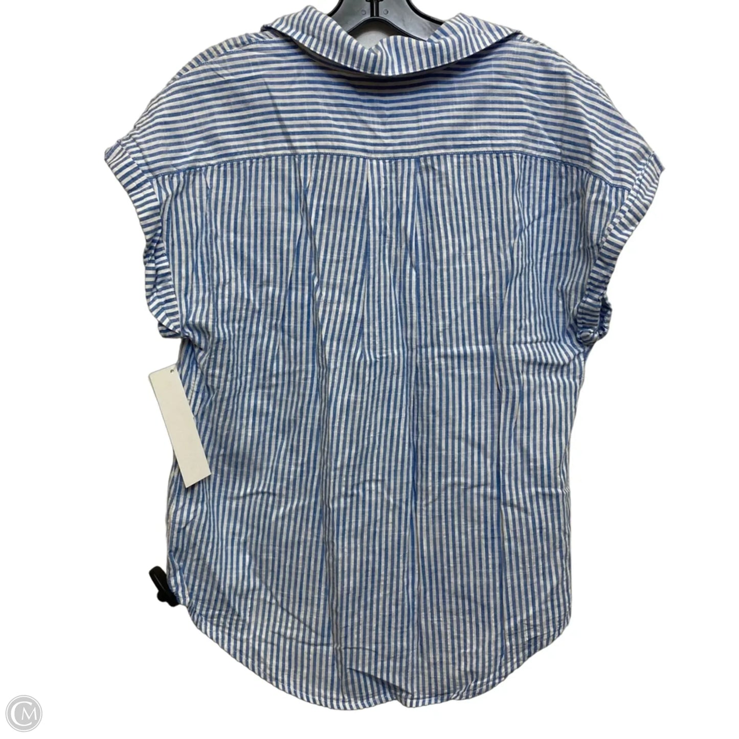 Top Short Sleeve Designer By Vineyard Vines In Blue & White, Size: S