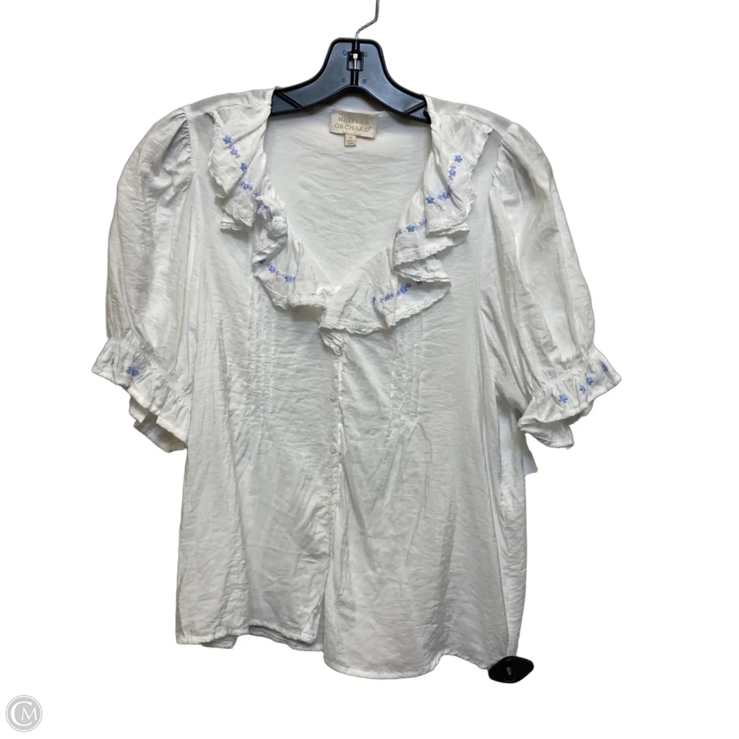 Top Short Sleeve By Hester & Orchard In White, Size: S