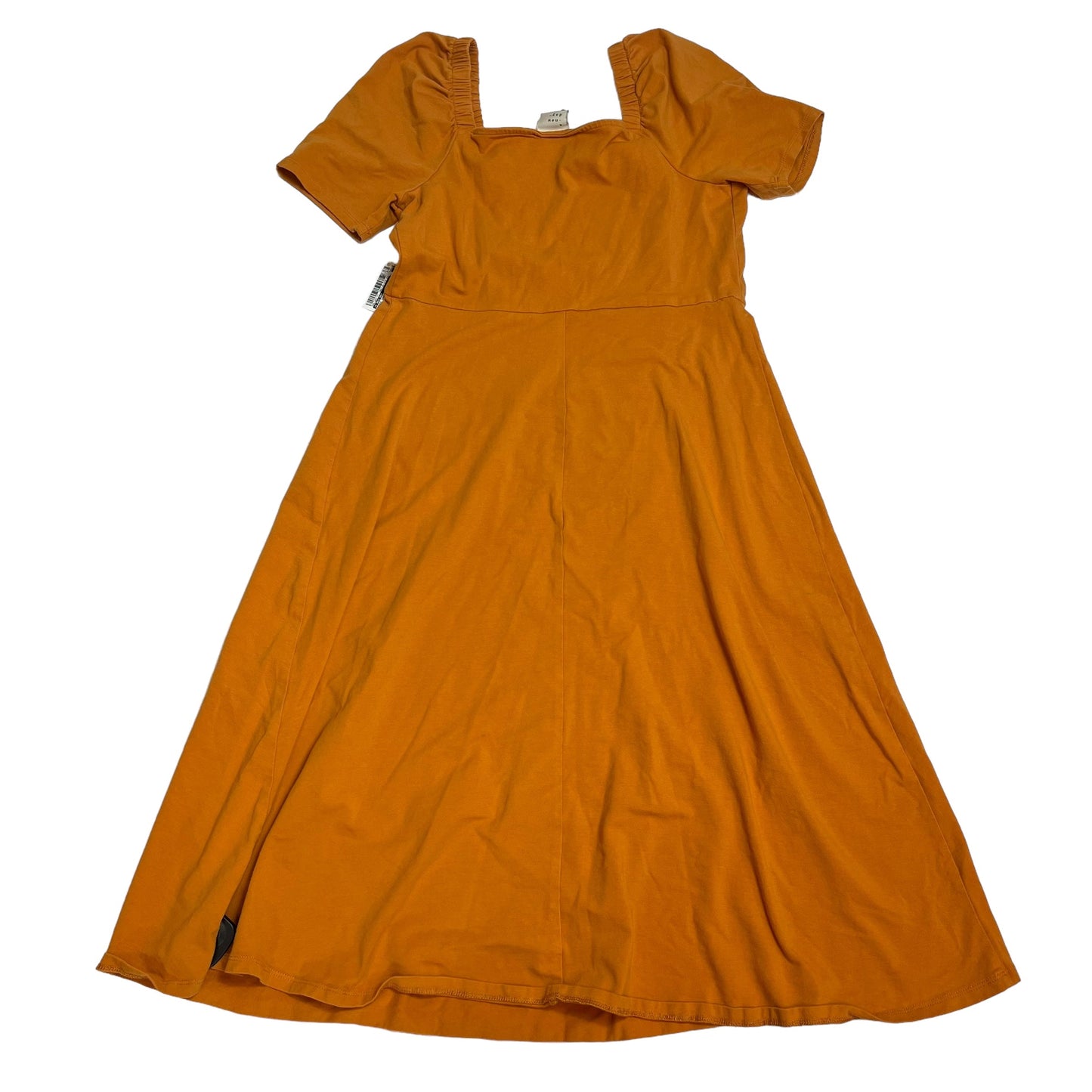 Orange Dress Casual Midi A New Day, Size M