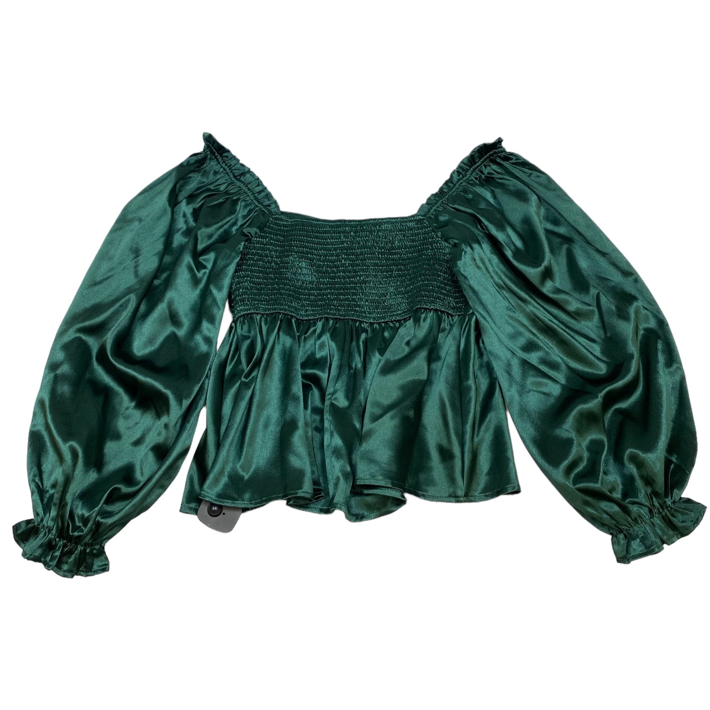 Green Blouse Long Sleeve Fabrik, Size M