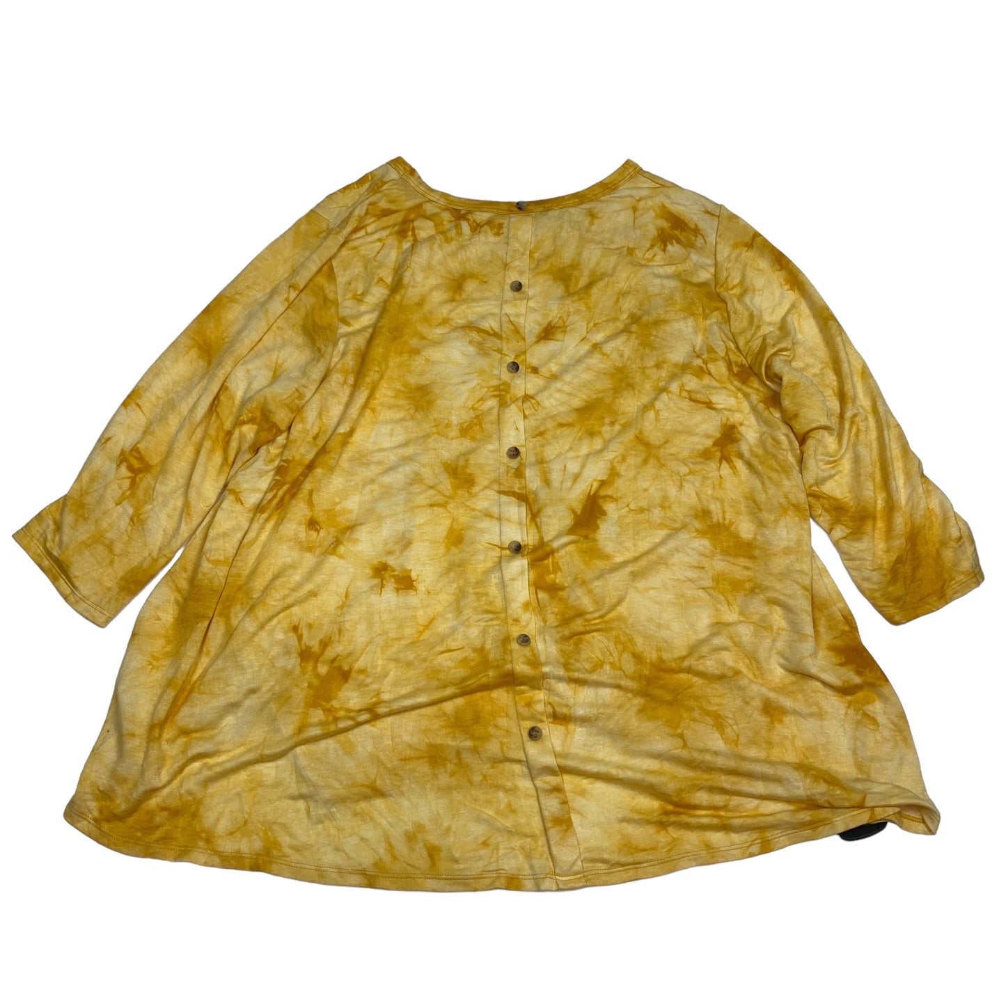 Top Long Sleeve By Kim & Cami In Yellow, Size: 3x