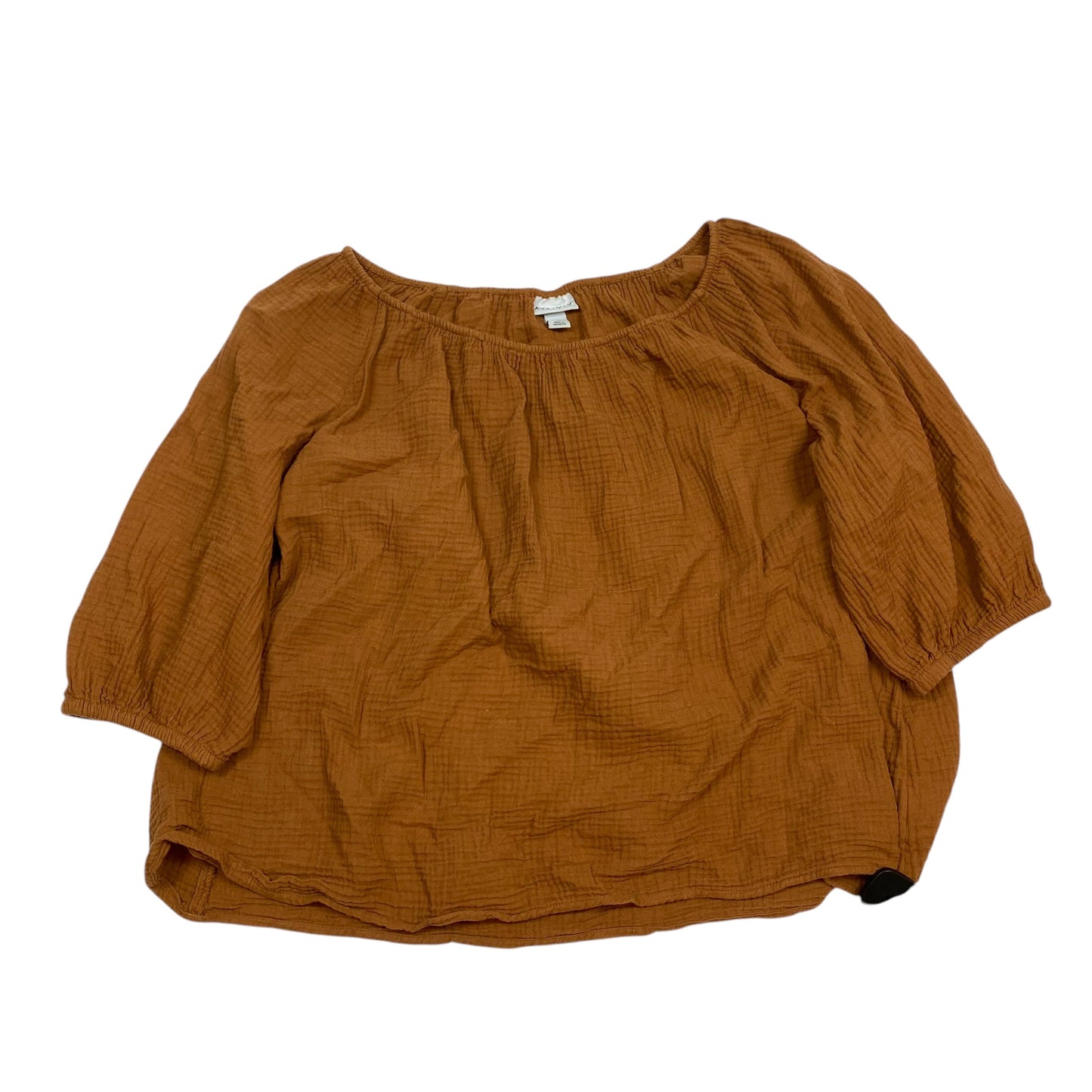 Top Long Sleeve By Ava & Viv In Orange, Size: 1x