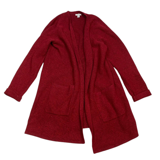 Sweater Cardigan By J. Jill In Red, Size: M