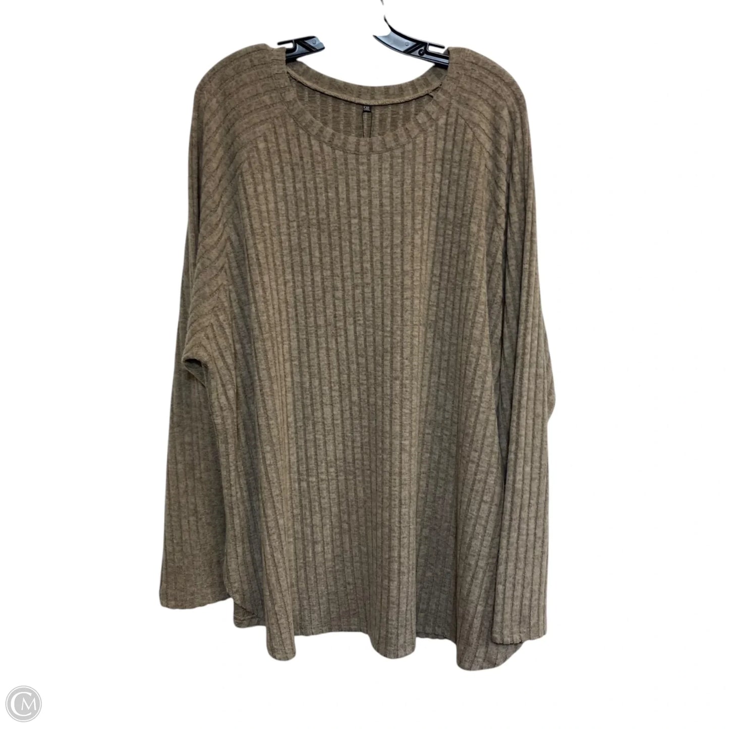 Top Long Sleeve Basic By Ficerd In Taupe