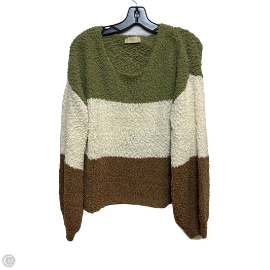 Sweater By Altard State In Green & Tan, Size: L