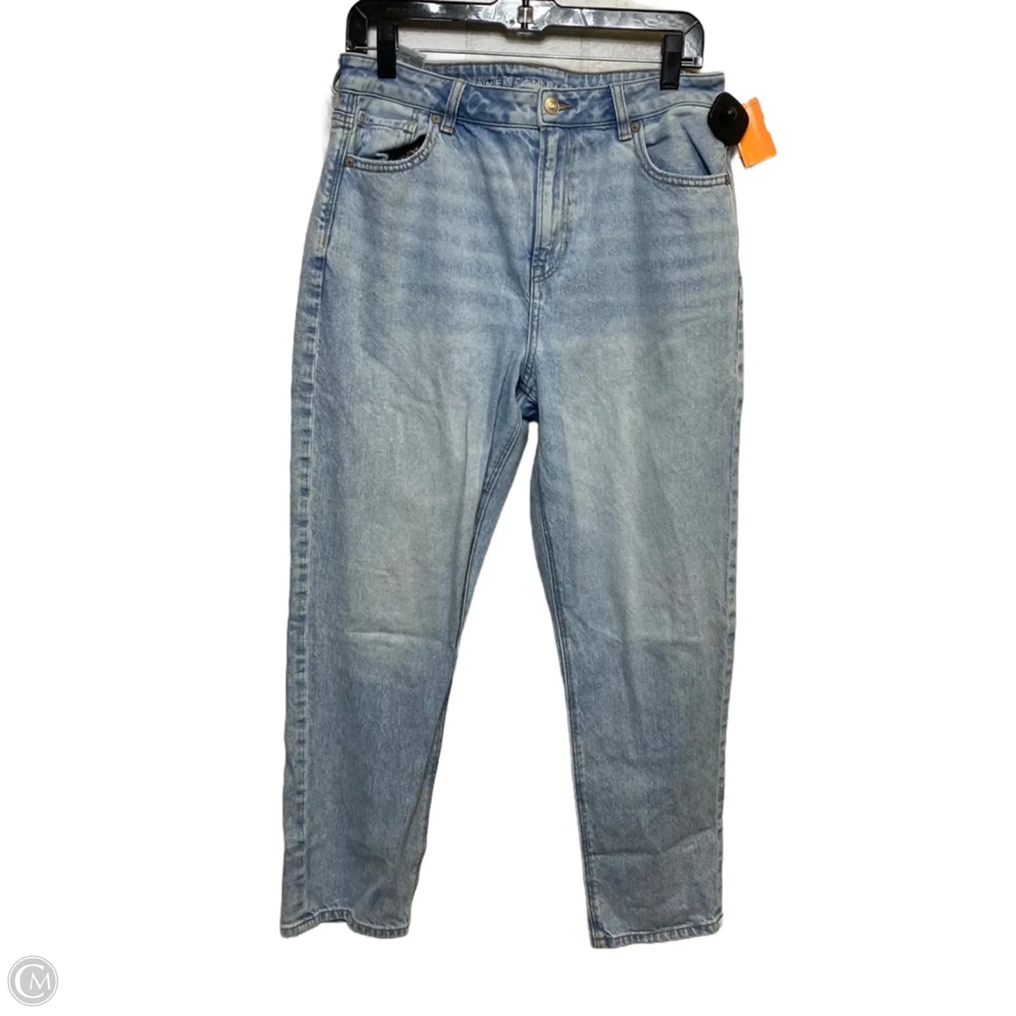 Jeans Straight By American Eagle In Blue Denim, Size: 10