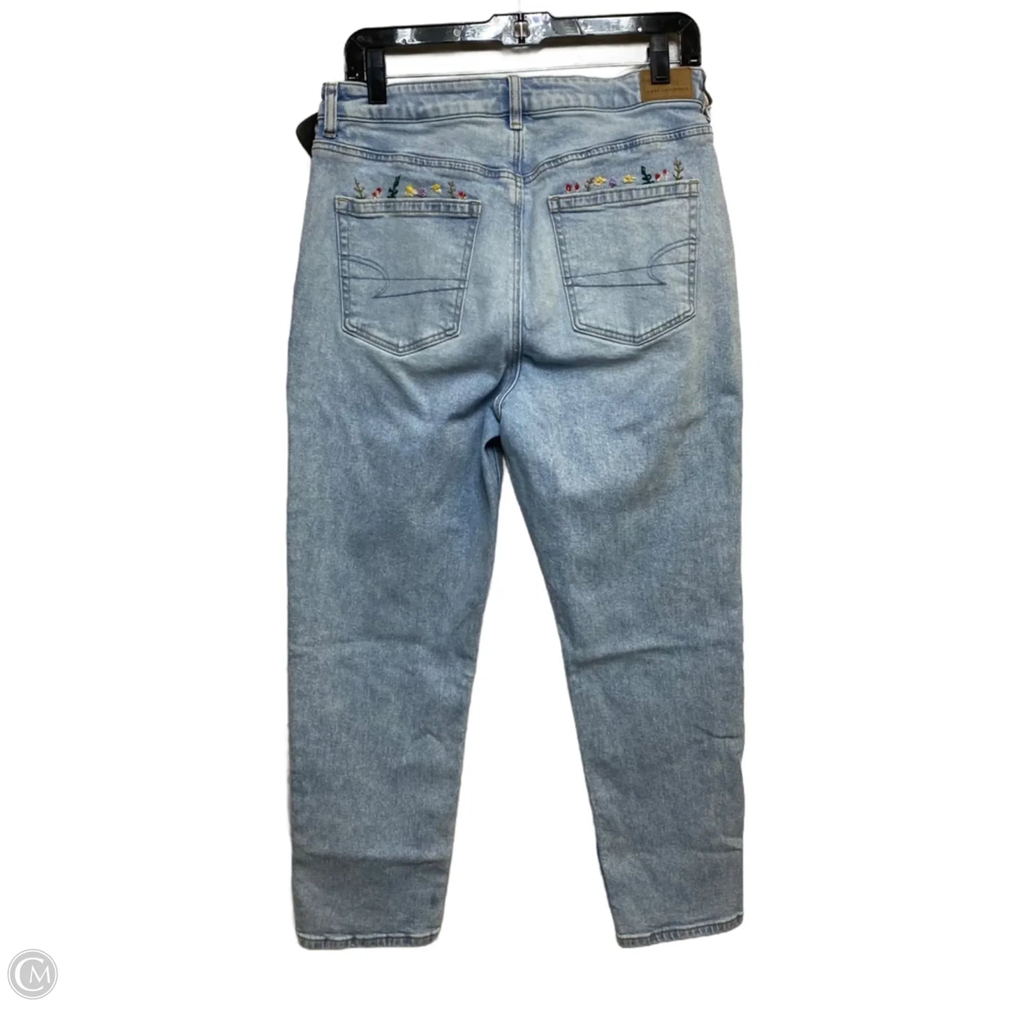 Jeans Straight By American Eagle In Blue Denim, Size: 10