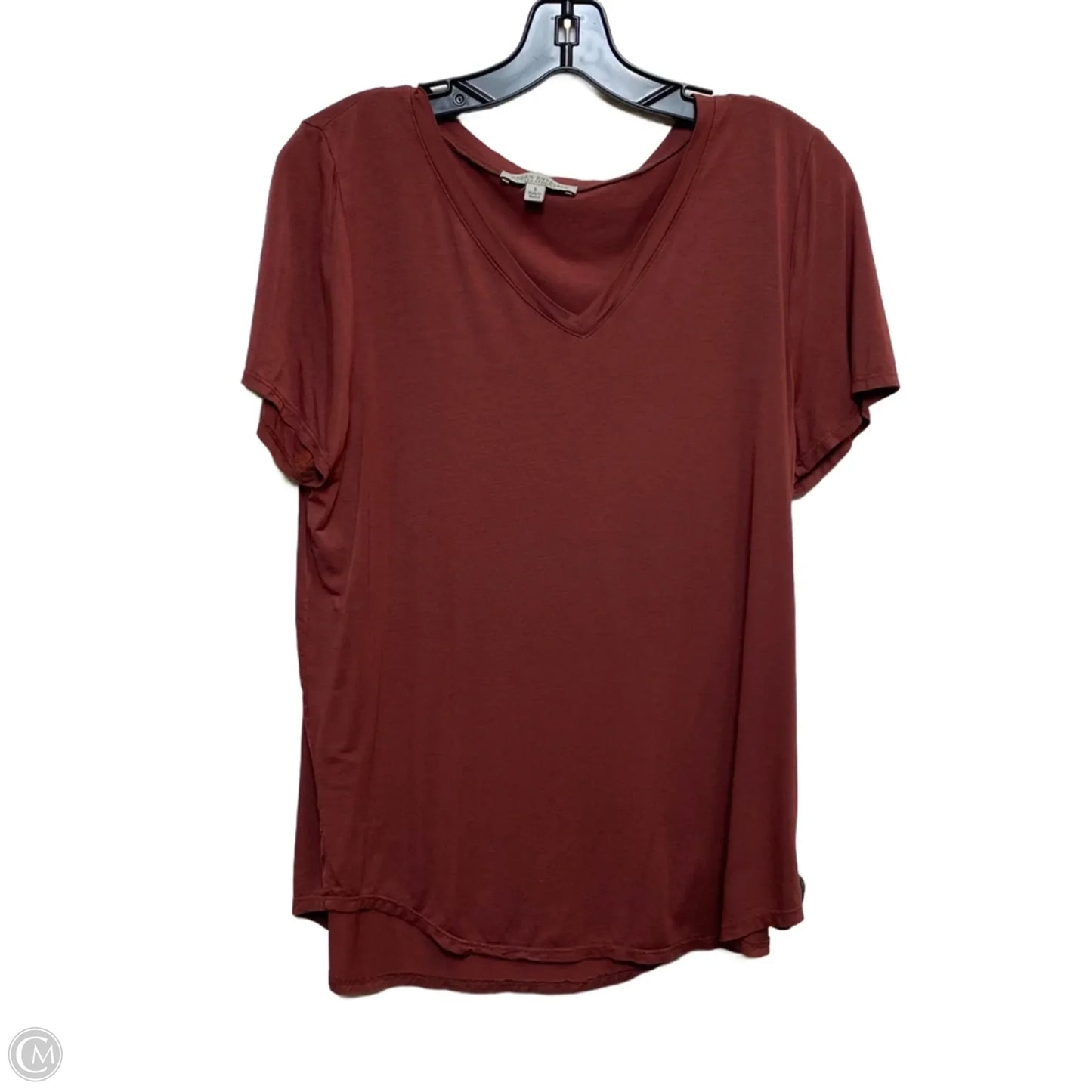 Top Short Sleeve Basic By Green Envelope In Red, Size: L
