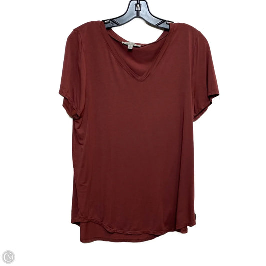 Top Short Sleeve Basic By Green Envelope In Red, Size: L