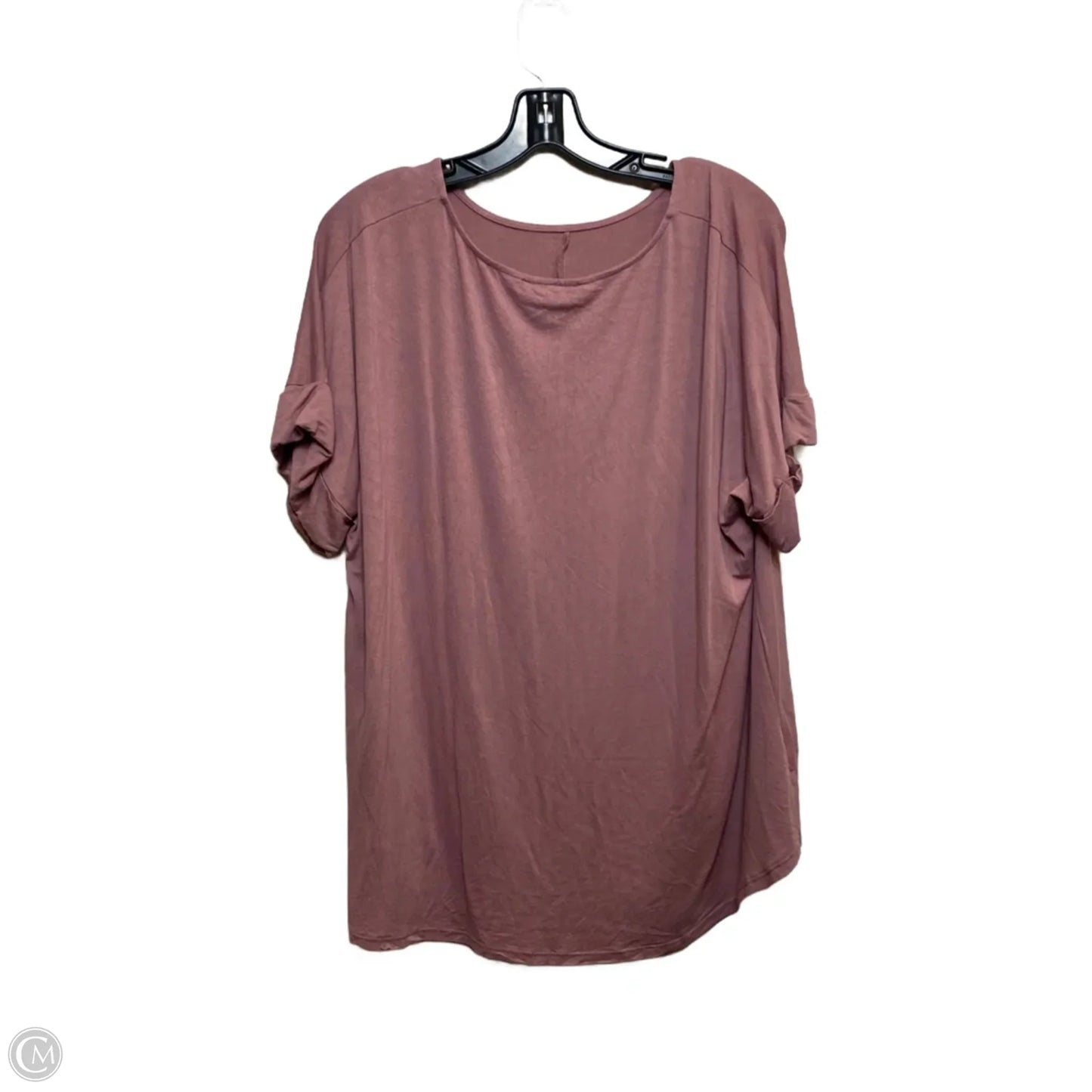 Top Short Sleeve By Zenana In Mauve, Size: 1x
