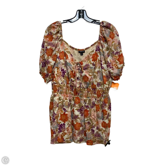Blouse Short Sleeve By Torrid In Floral Print, Size: 1x