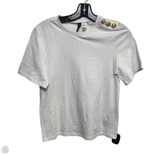 Top Short Sleeve By Divided In White, Size: Xs