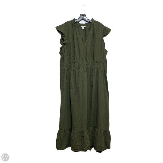 Dress Casual Maxi By Time And Tru In Green, Size: 2x