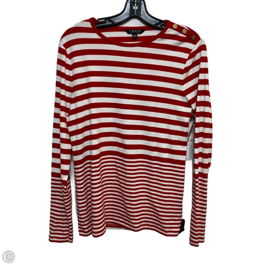 Top Long Sleeve By Lauren By Ralph Lauren In Red, Size: Xl