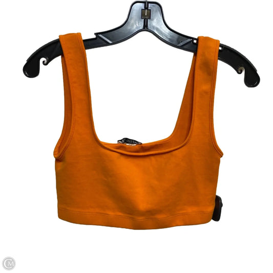 Top Sleeveless Basic By Zara In Orange, Size: M
