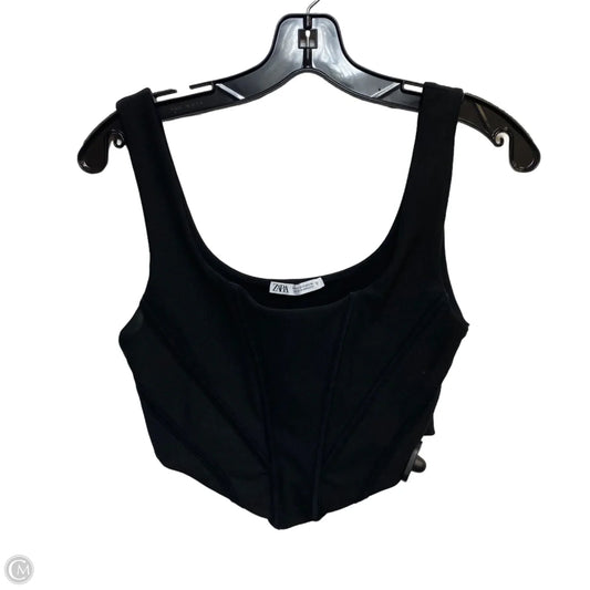 Top Sleeveless By Zara In Black, Size: S