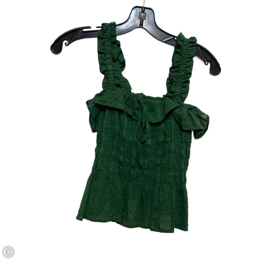 Top Sleeveless By Suite 2939 In Green, Size: Xs