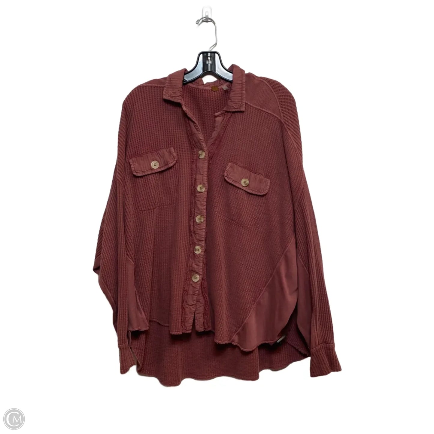 Top Long Sleeve By Free People In Pink, Size: S