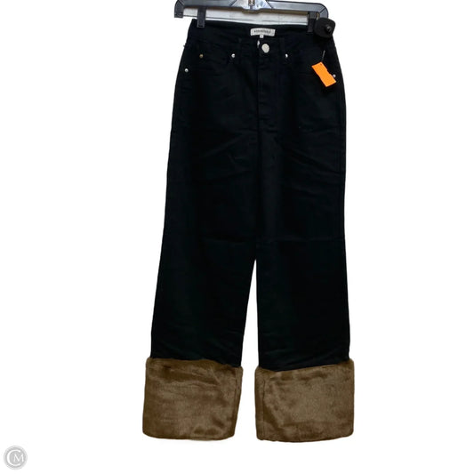 Jeans Wide Leg By We Wore What In Black Denim, Size: 2