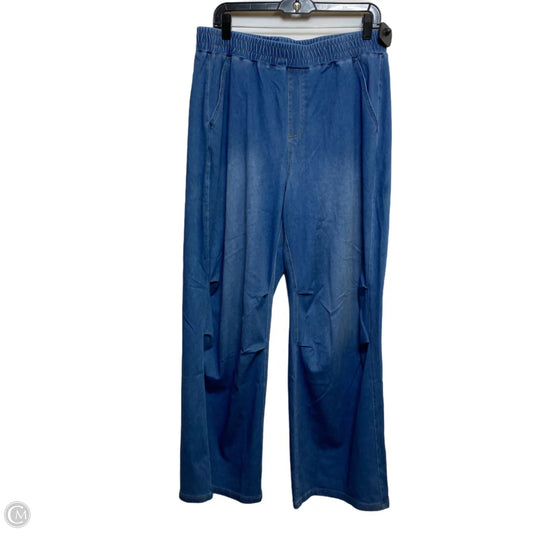 Jeans Cropped By Halara In Blue Denim, Size: L