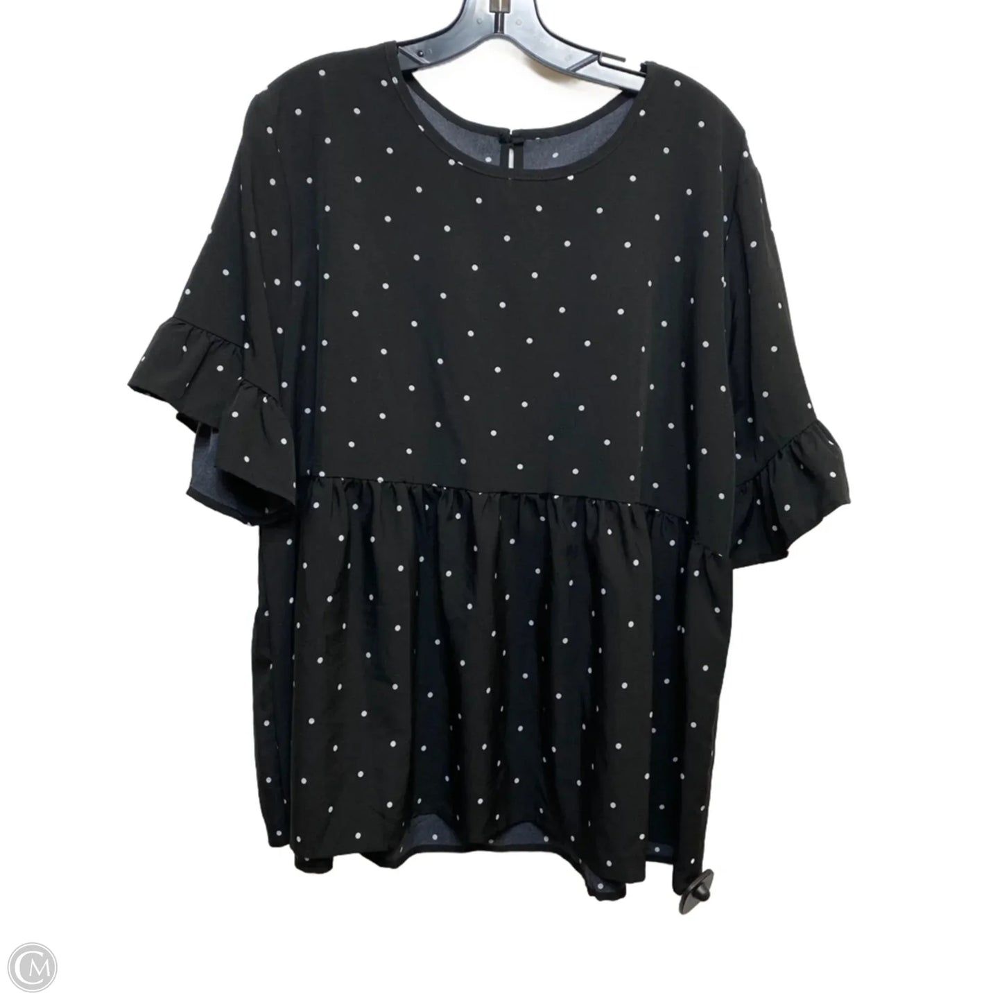 Top Short Sleeve By Shein In Black, Size: 2x