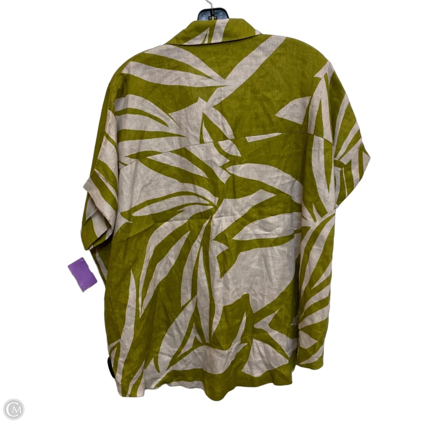Top Short Sleeve By STONE FOX WEAR In Green & White, Size: Xs