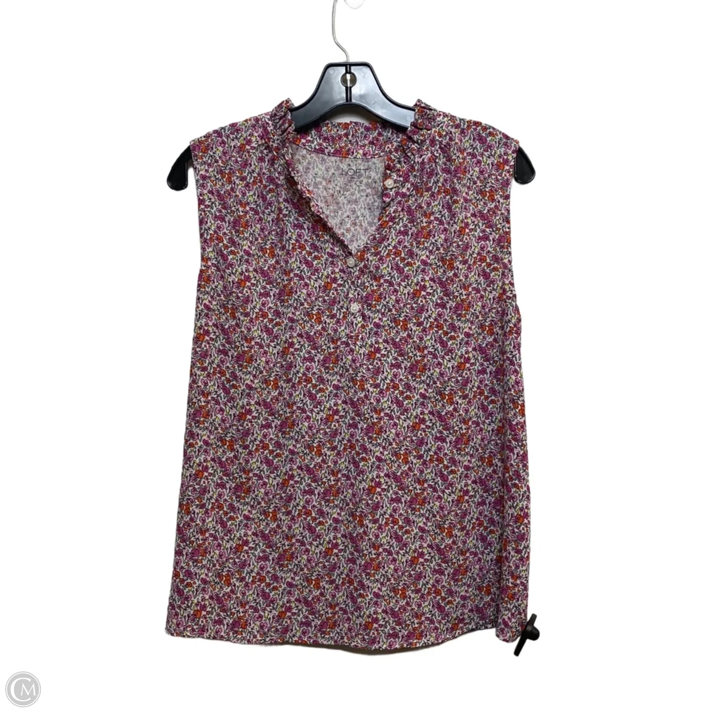Top Sleeveless By Loft In Pink, Size: S