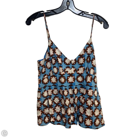 Top Sleeveless By Loft In Blue & Brown, Size: M
