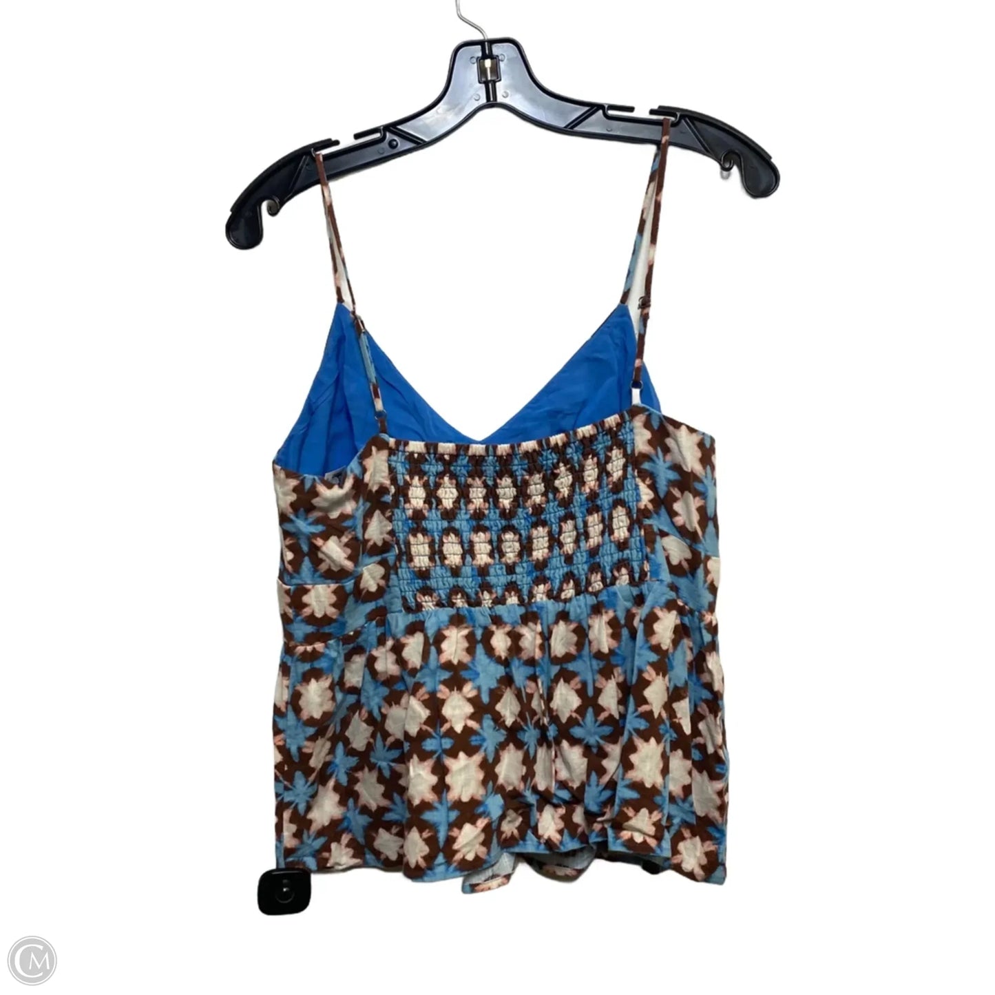 Top Sleeveless By Loft In Blue & Brown, Size: M