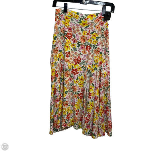 Skirt Midi By Shein In Floral Print, Size: Xs
