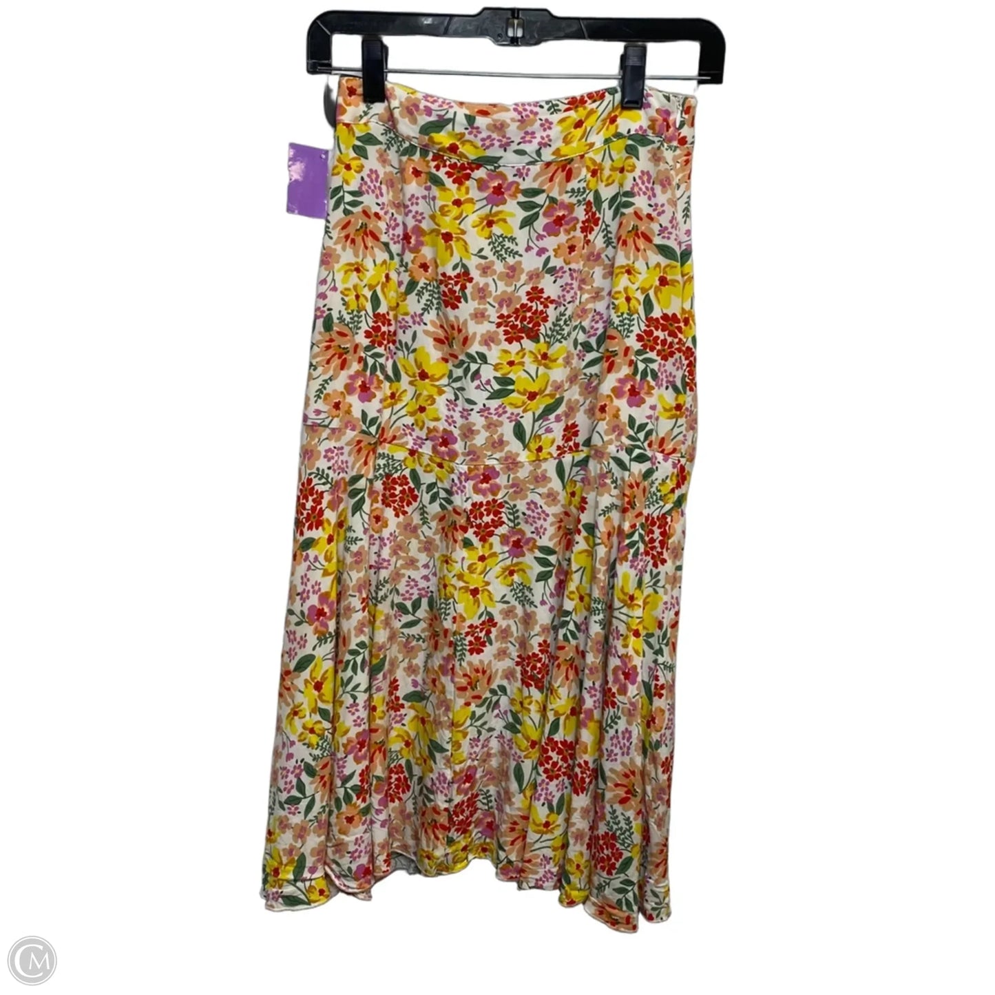 Skirt Midi By Shein In Floral Print, Size: Xs