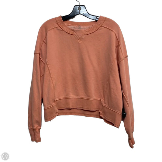 Sweatshirt Crewneck By Free People In Orange, Size: S