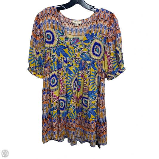 Top Short Sleeve By Umgee In Multi-colored, Size: M