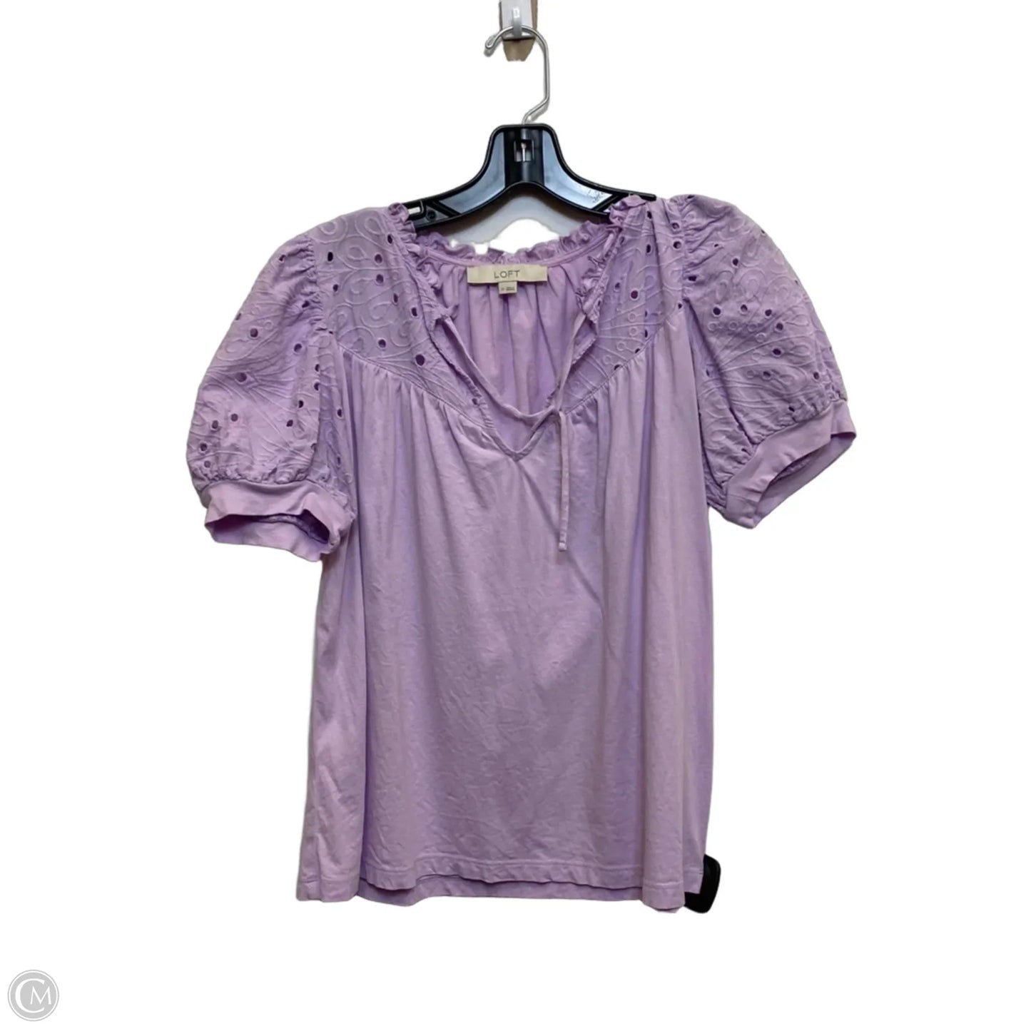Top Short Sleeve By Loft In Purple, Size: Xs