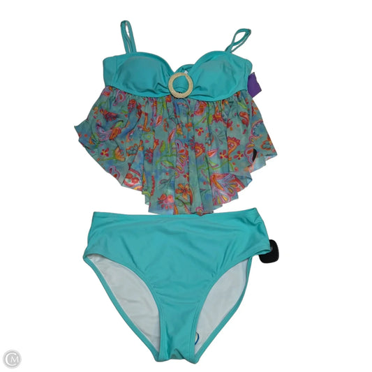 Swimsuit 2pc By Clothes Mentor In Blue & Green, Size: M