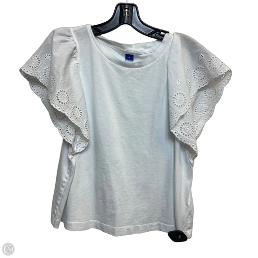 Top Short Sleeve By Old Navy In White, Size: M