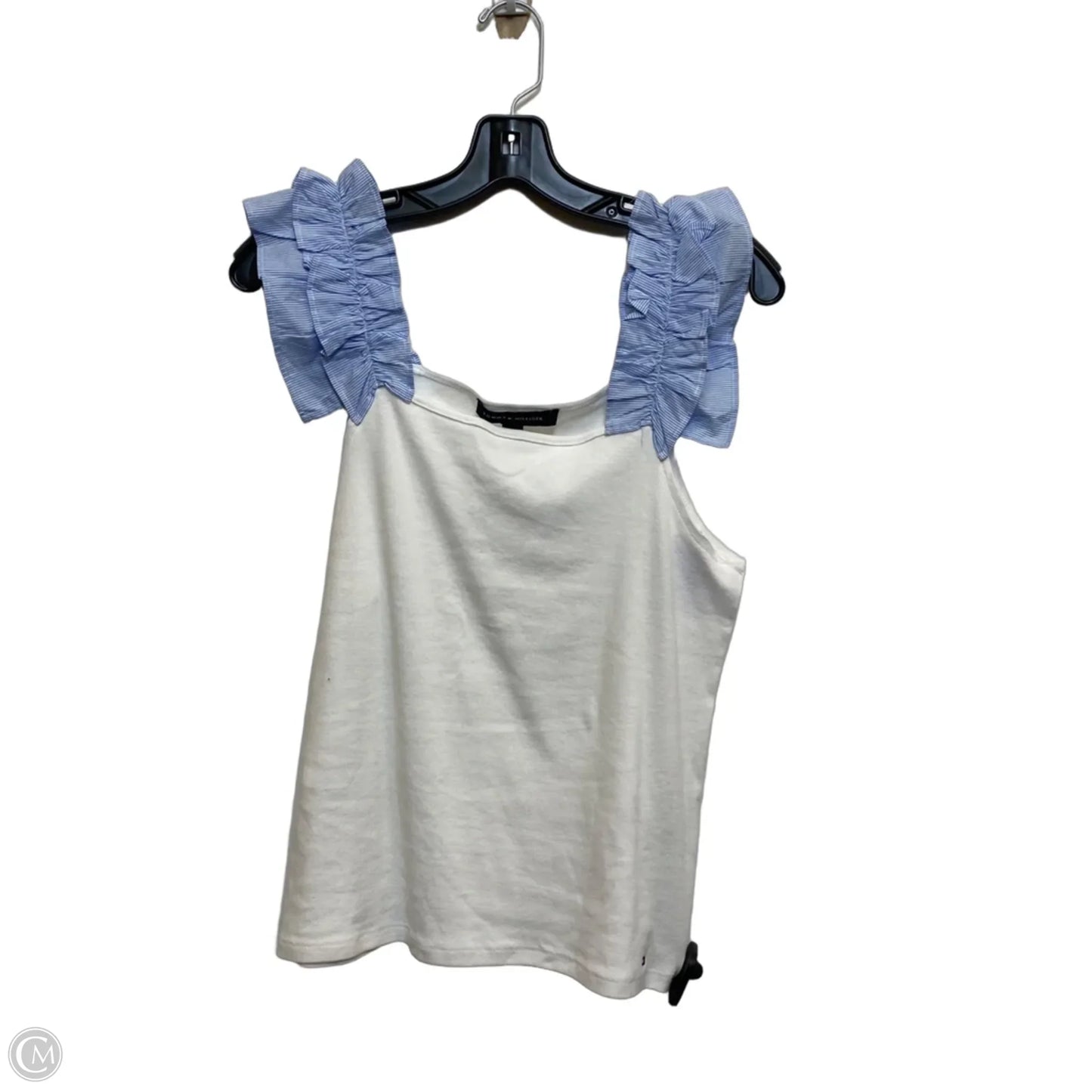 Top Sleeveless By Tommy Hilfiger In Blue & White, Size: M