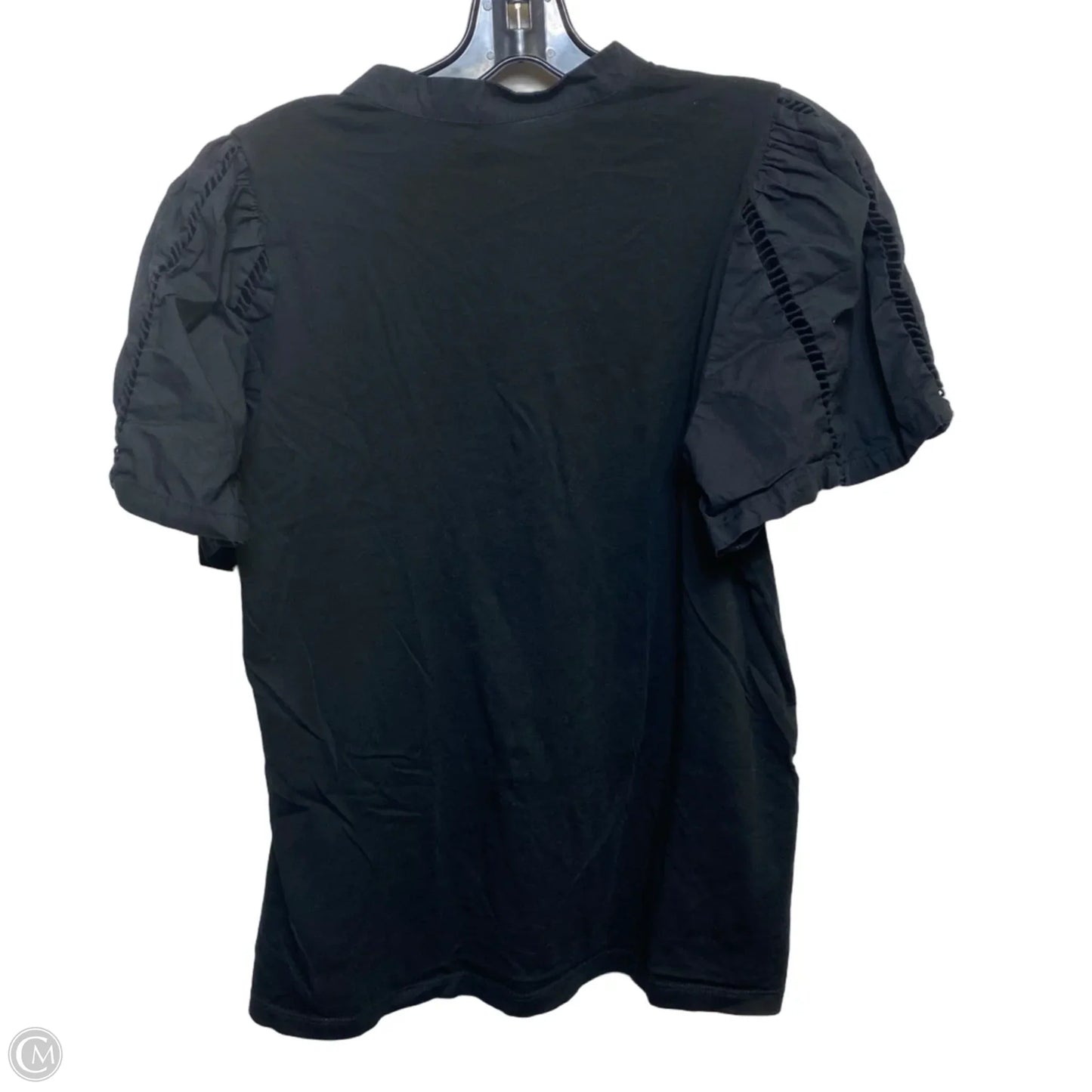 Top Short Sleeve By Loft In Black, Size: M