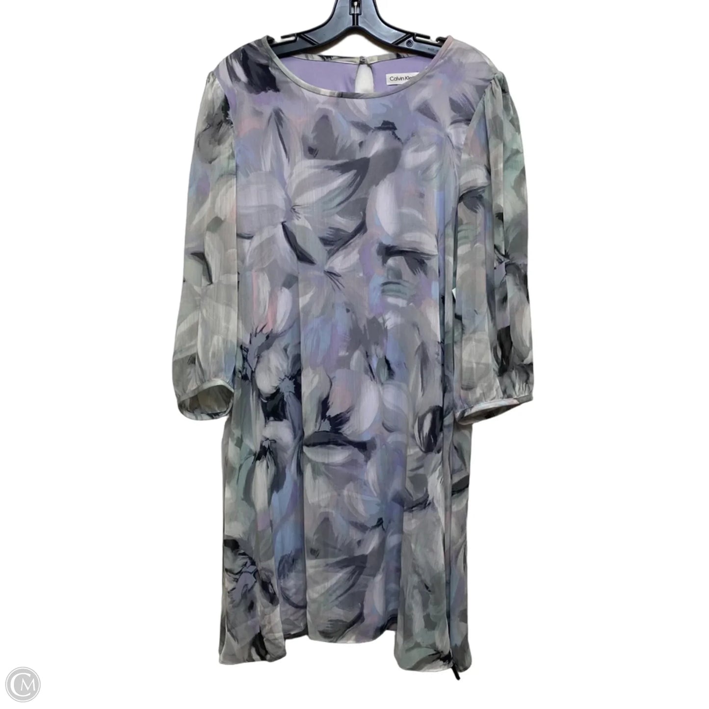 Dress Casual Short By Calvin Klein In Purple, Size: L