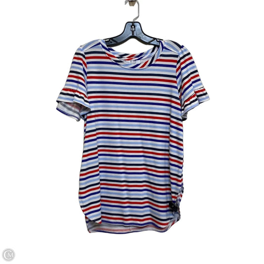 Top Short Sleeve By Crown And Ivy In Blue & Red, Size: M