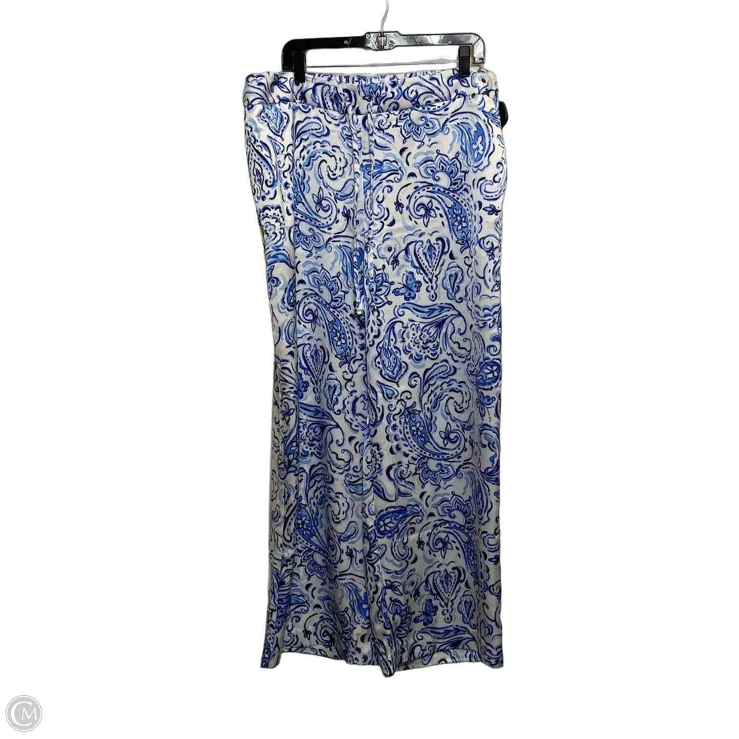 Pants Cropped By Talbots In Blue & White, Size: Xl